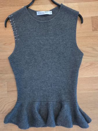 Christian Dior Ärmelloses Peplum-Stricktop