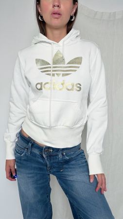 Vintage 2007 Adidas white hoodie 