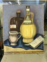 Peinture Nature Morte, Vintage, Huile sur Toile