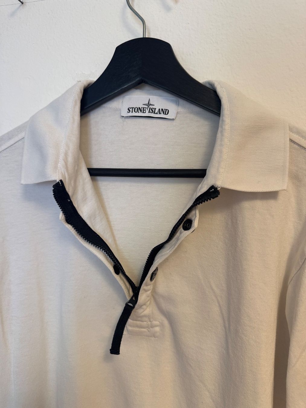 Stone Island Magliette Polo: Stone Island Polo Langarm, Gr. M, Weiss – Usato da Zürich venduto da nils.alex 4