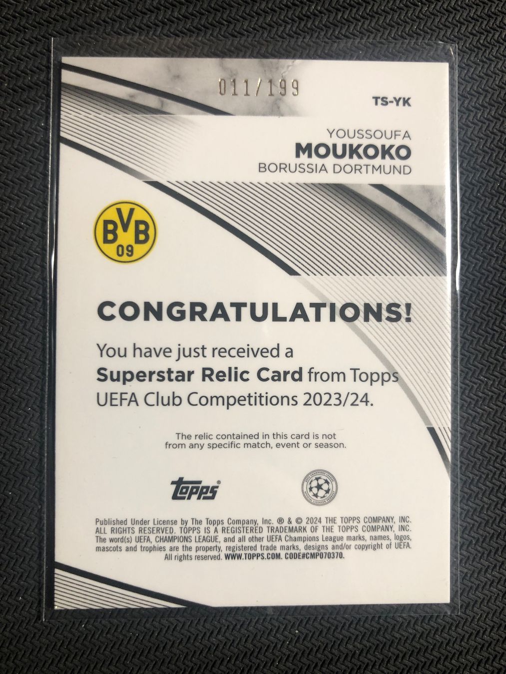 Topps Sammelbilder & Trading cards: Topps Flagship Youssoufa Moukoko Dortmund patch /199 – Gebraucht aus Wangenried von Garagara 1