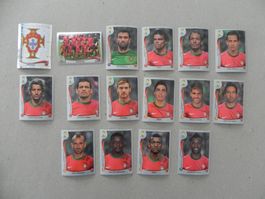 Panini Fussball WM Brasil 2014  Portugal 16 Stück 407 - 522