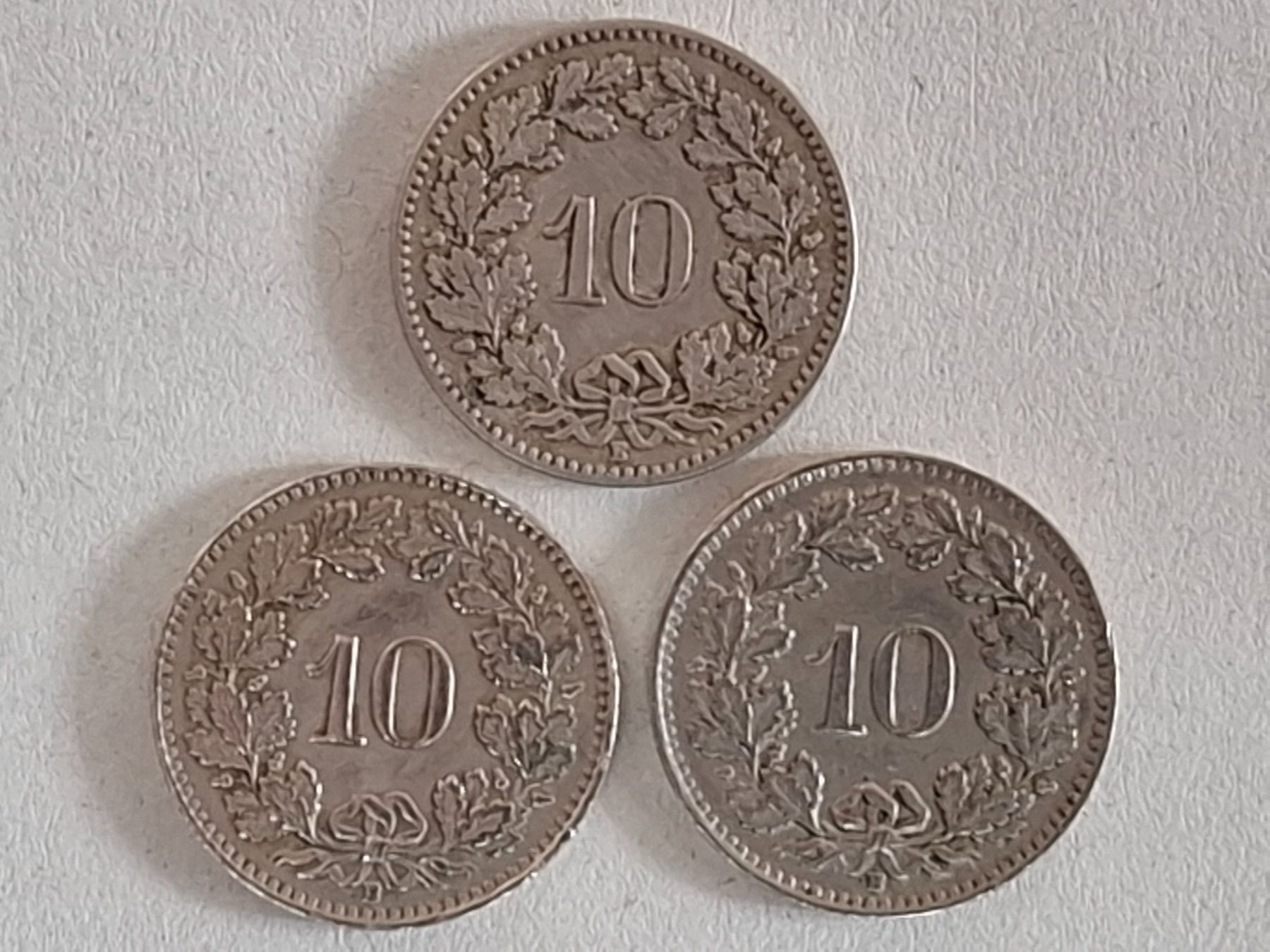 Alle Münzen: 10 Rappen (1907 - 1948) – Gebraucht aus Neuchâtel von Grandloupblanc 1