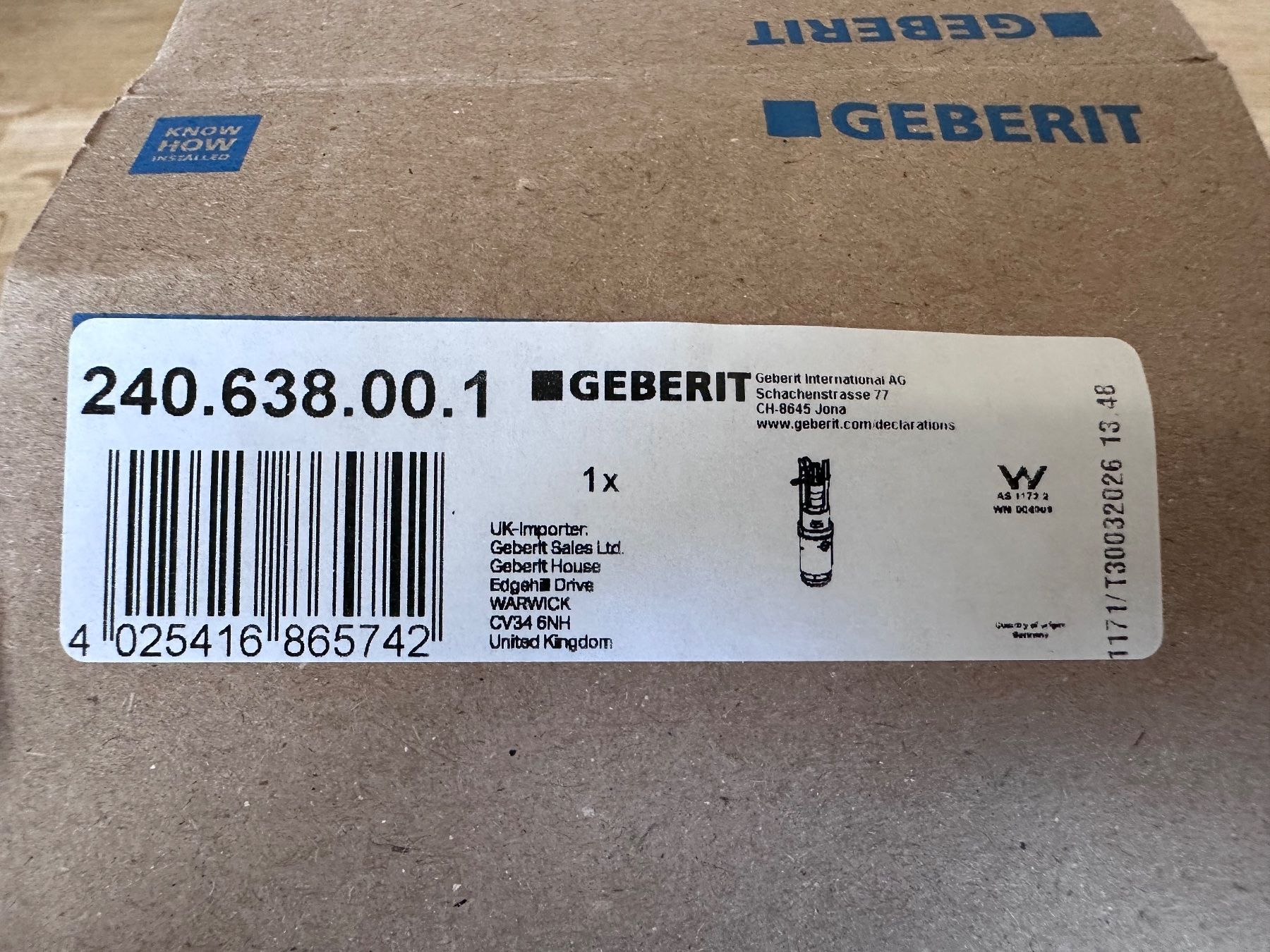 Geberit WC: Geberit cloche 240.638.00.1 – Nuovo e nell'imballaggio originale da Martigny venduto da jereq 2