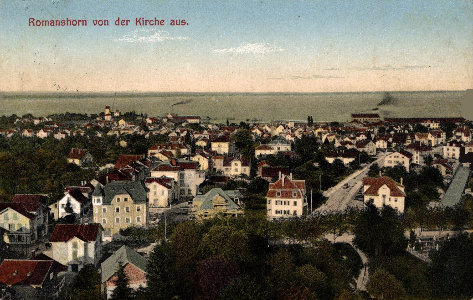 Ansichtskarten: Romanshorn von der Kirche aus – Gebraucht aus Bronschhofen von Astore