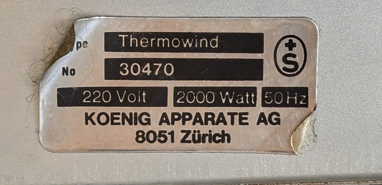 König Radiatori: König Heizlüfter "Thermowind" – Usato da Zetzwil venduto da Stritzi 4