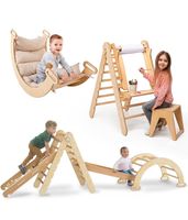6-in-1 Indoor Klettergerüst für Kleinkinder - Dreiecksleite