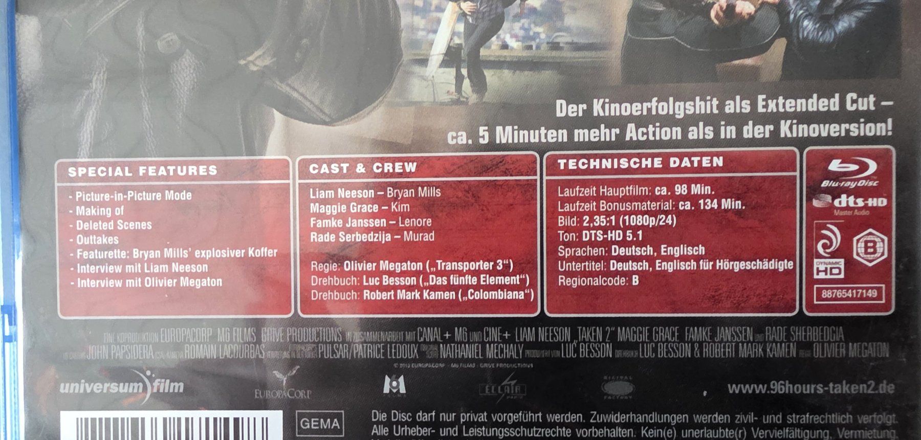 Tutti i DVDs: Blu Ray- 96 Hours 1 & 2 - Liam Neeson – Usato da Oetwil am See venduto da fineli2 3