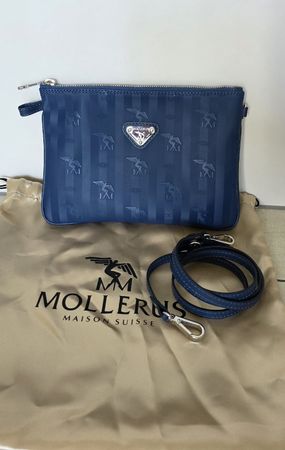 Maison Mollerus Umhängetasche TAMINS blau/silber