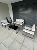 Balkonset Lounge 2-Sitzer Sofa, 2x Sessel & Tisch