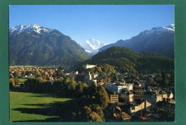 Interlaken, Gesamtansicht mit Blick auf Jungfrau, ungelaufen