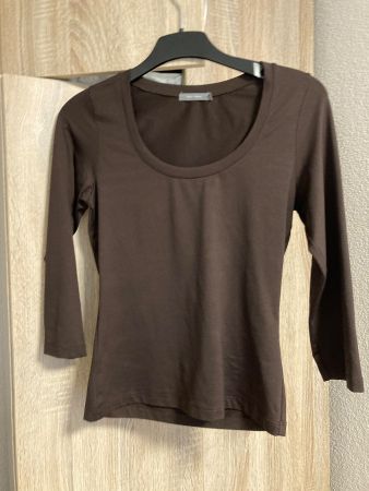 Braunes Shirt, Zero Base, Grösse 36 Glanz