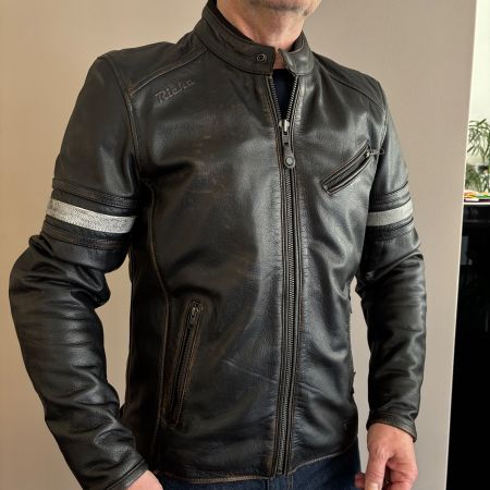 Retro Motorrad Lederjacke