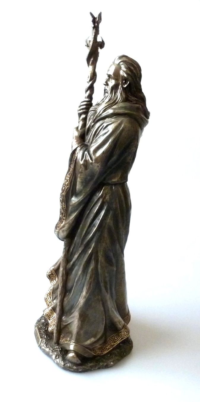 Figuren: Merlin - Kunstharz-Statue mit Kristallkugel – Neu und originalverpackt aus Mauren von Yeelen 6