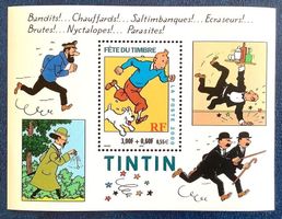 2000 Frankreich France Tintin Block Fest der Briefmarke **