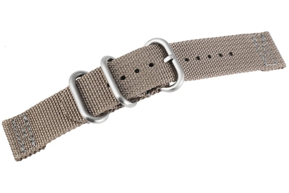 Nato Uhrenband Nylon 22mm grau Neu 1