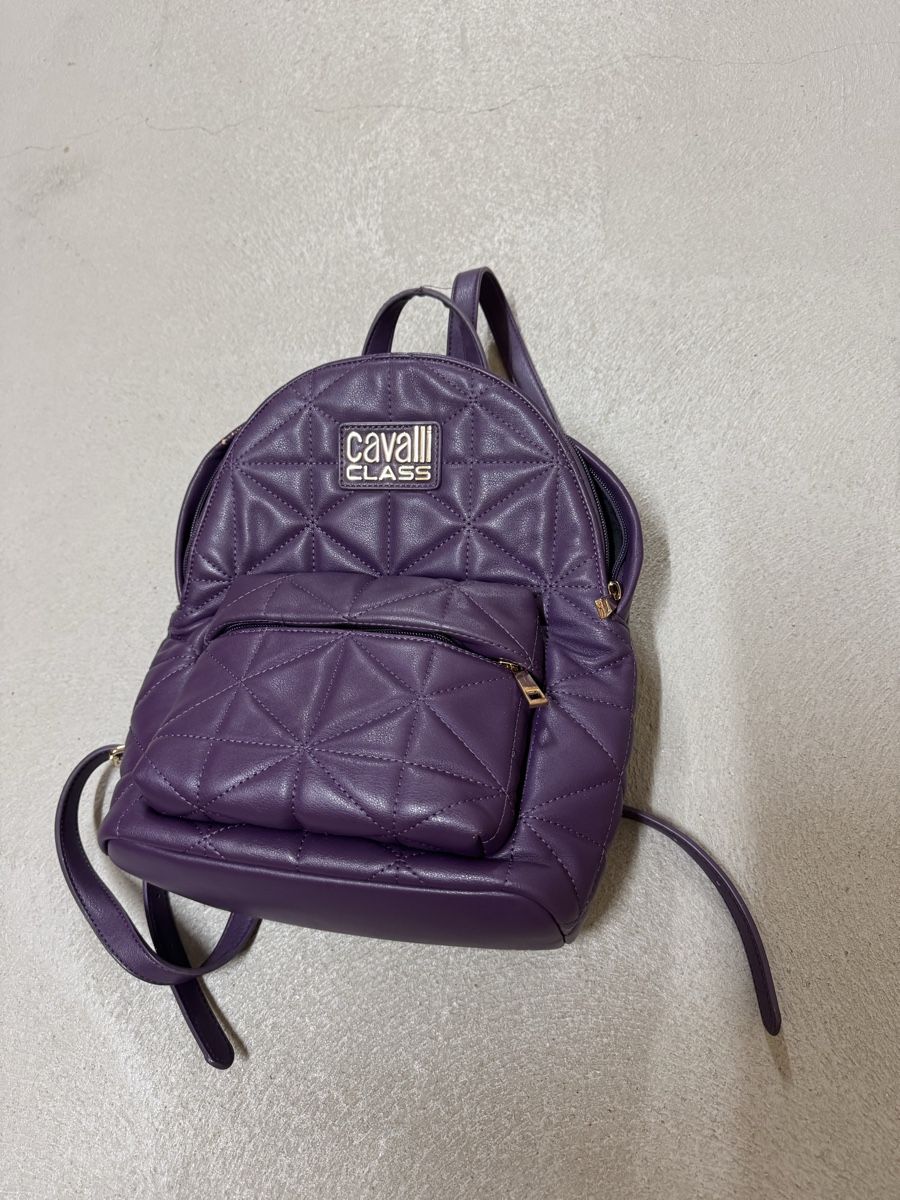 Roberto Cavalli Zaini: Cavalli Class Rucksack Lila Kunstleder – Usato da Zug venduto da zla_t2vr 4