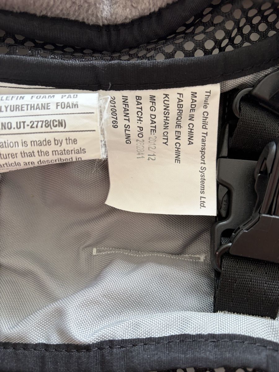 Rimorchi: Thule Chariot Infant Sling / Hängematte – Usato da Boll venduto da tia_89 2