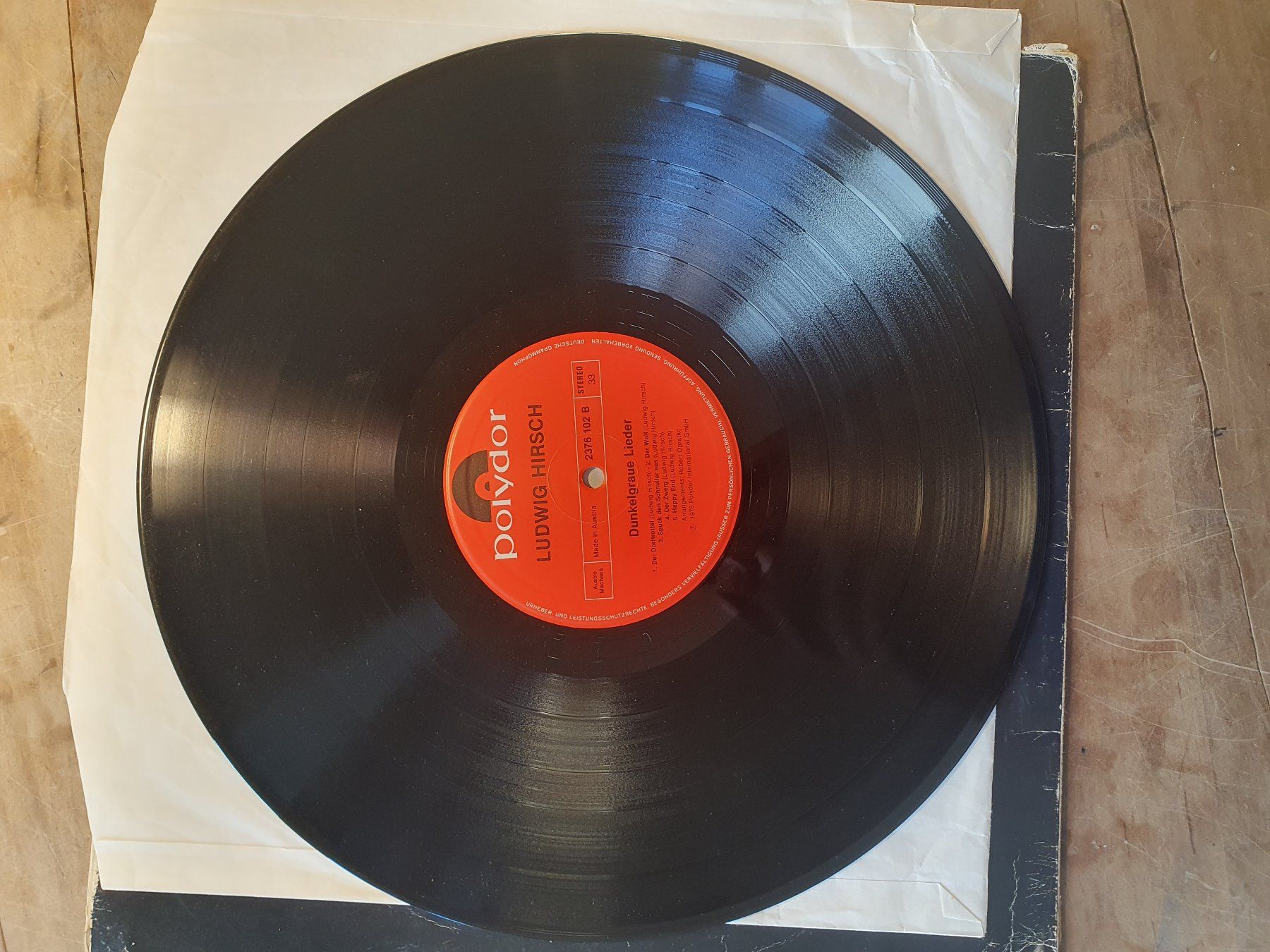 Schallplatten: LP Ludwig Hirsch dunkegraue Lieder – Gebraucht aus Zürich von loosebone 5