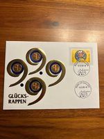 Glücksrappen 1999  4× 1 Rappen mit Sonderstempel