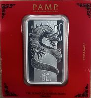 PAMP Silberbarren 100g Lunar Drache 2012 