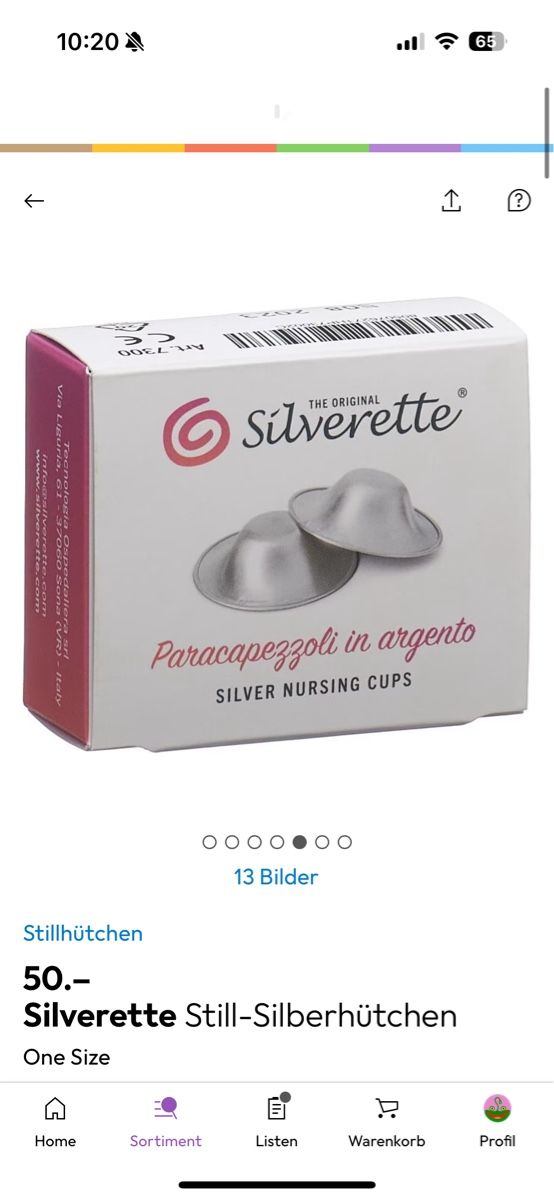 Accessori per l’allattamento: Silverette Stillhütchen aus Silber, NEU, Grösse M – Nuovo e nell'imballaggio originale da Kirchlindach venduto da Cat2784 3