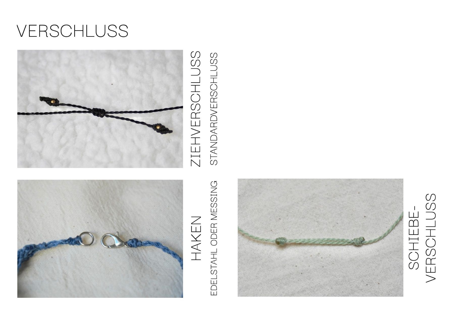 Catenine: kink - Makramee Choker-Halskette - Personalisierbar – Nuovo (secondo la descrizione) da Heerbrugg venduto da R.St27 7