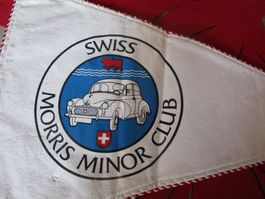SWISS MORRIS MINOR CLUB WIMPEL SEHR SCHÖN UND ANTIK