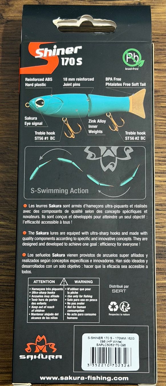Esche: Sakura S-Shiner 170 - Swimbait – Nuovo e nell'imballaggio originale da Widnau venduto da Fishingtackle_Oggy 1