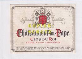 Etikette - Châteauneuf-du-Pape "Clos du Roi" /bd