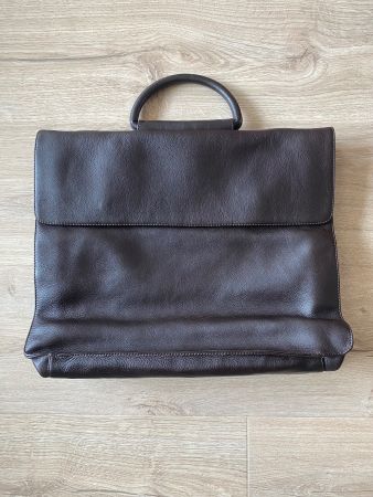 Borsa 24h in pelle marrone scuro