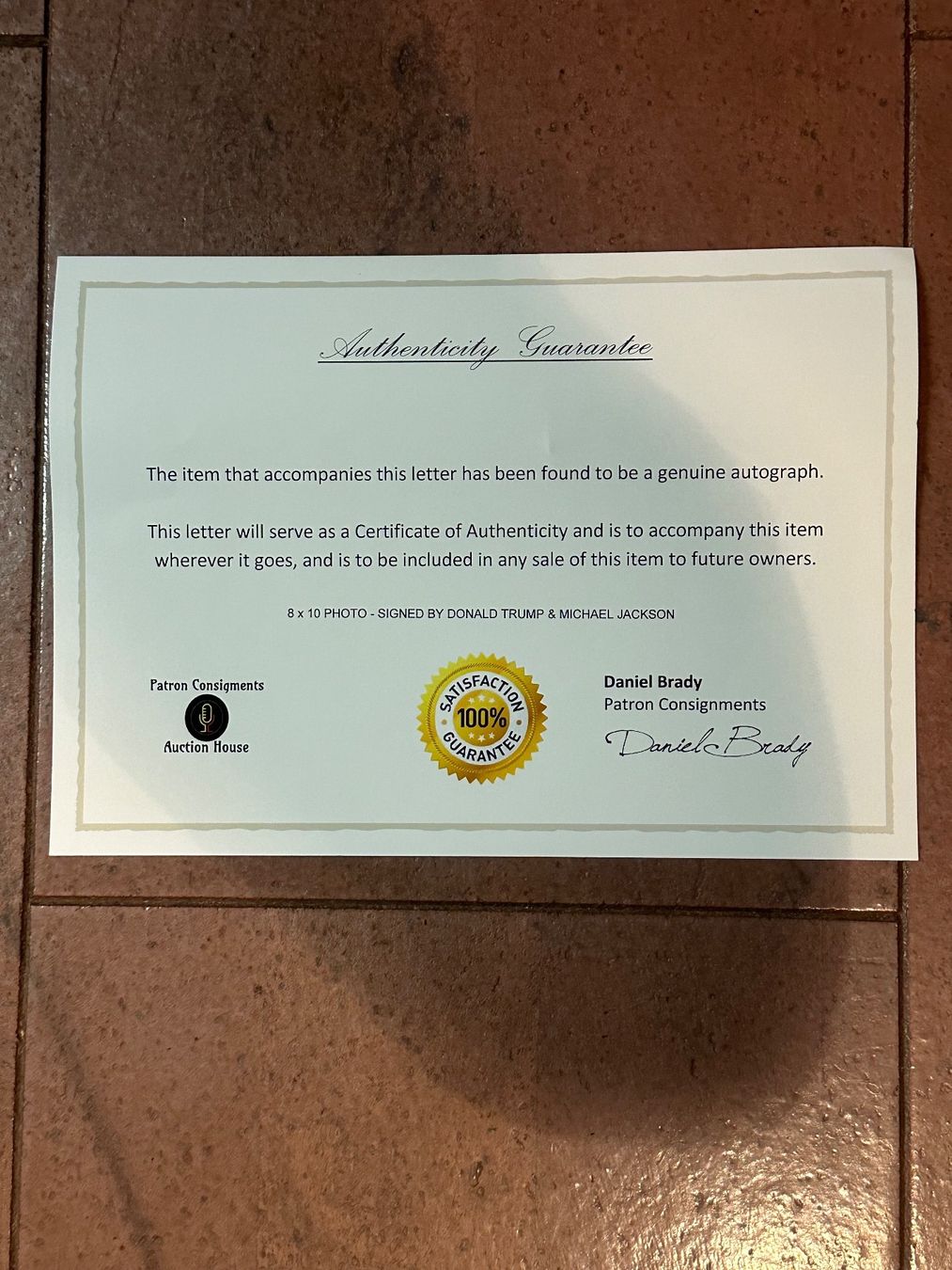 Autografi: Originalautogramme Donald Trump+ Michael  Jackson COA – Usato da rafz venduto da Ttt0071 1
