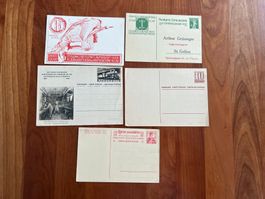 Lot mit 5 Postkarten ungelaufen  (M589)
