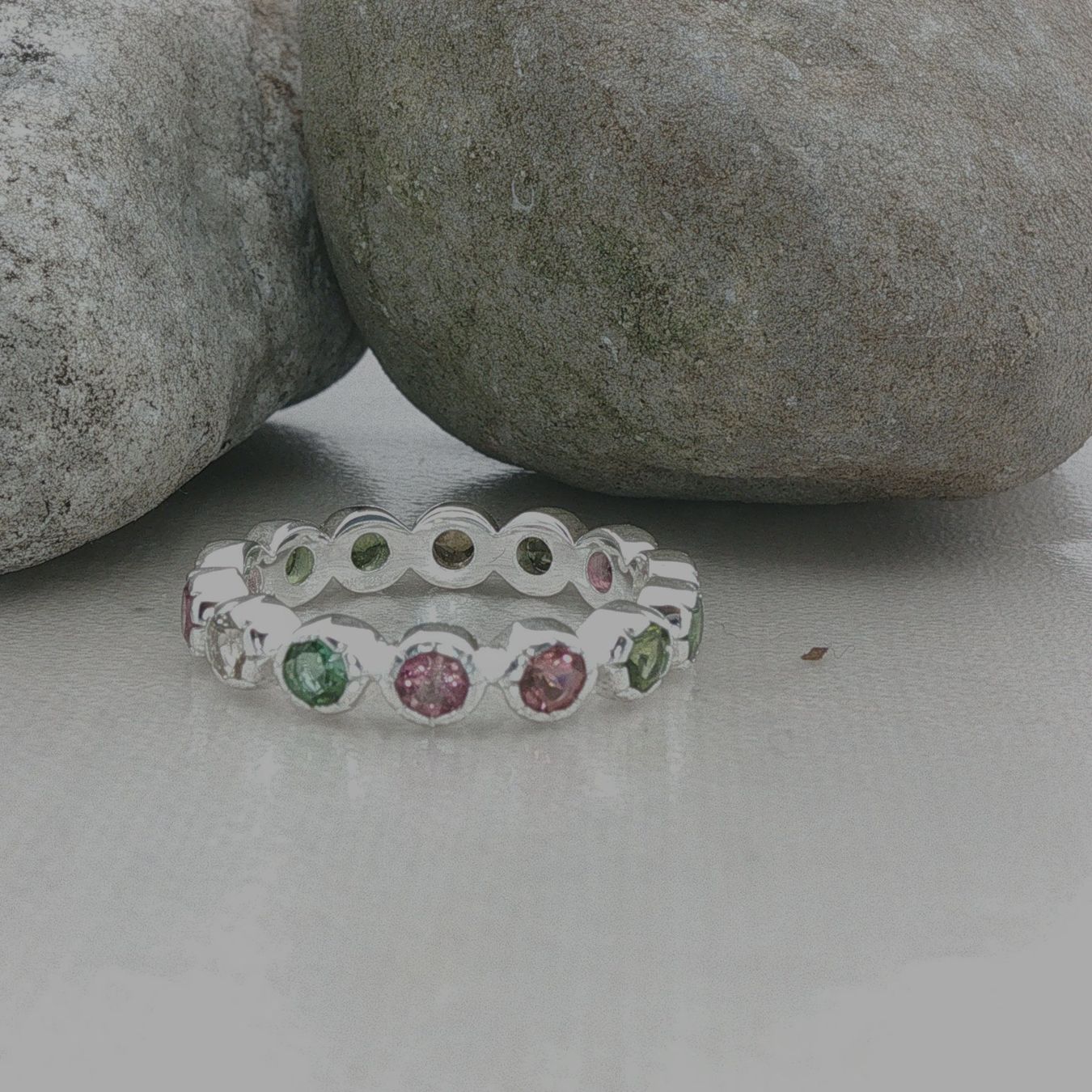 Olga Ribler Anelli: Ring 925 Sterling Silber mit Turmalinen Grösse 55 – Nuovo (secondo la descrizione) da Luzern venduto da Schmuckoutlet 7