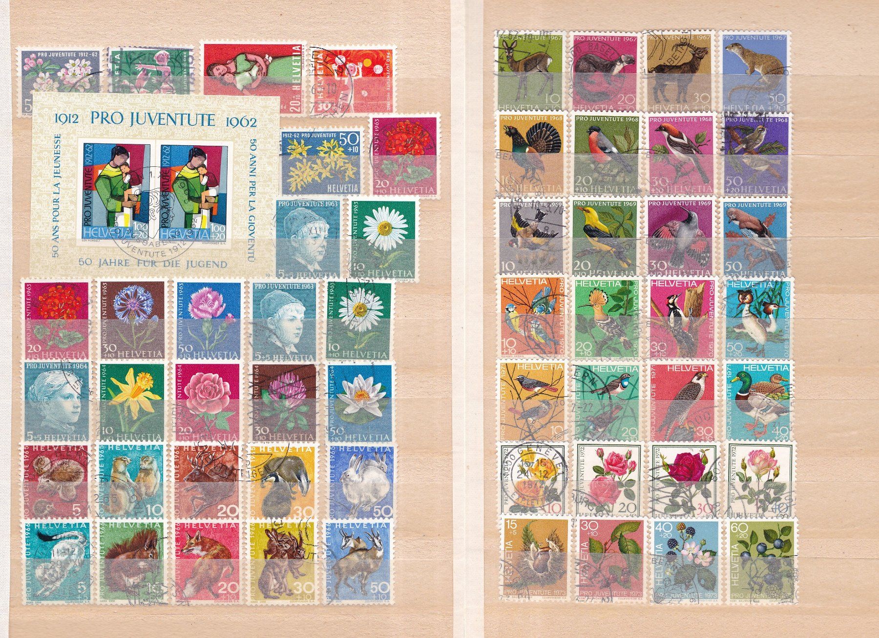 Alle Briefmarken: Pro Juventute Briefmarkenalbum – Gebraucht aus Münchwilen AG von Nesar 4