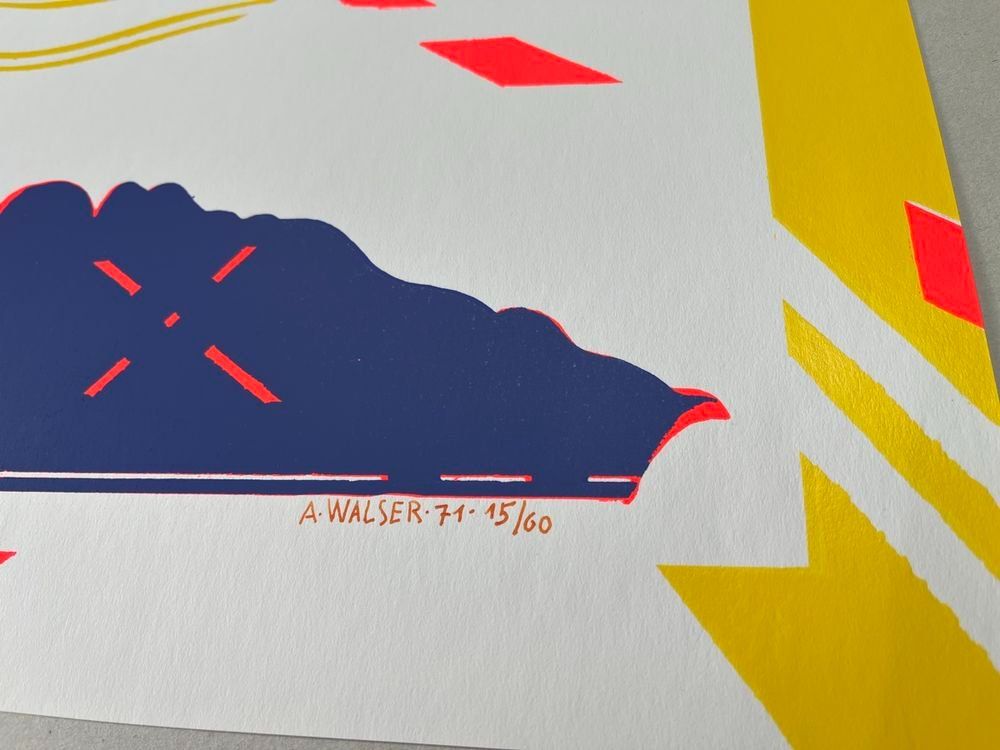 Grafica & Litografie: ANDREAS WALSER SERIGRAPHIE SIGNIERT NUMMERIERT – Usato da Gersau venduto da grafik-kunst 2