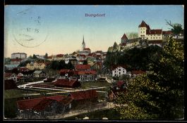 AK Burgdorf, Ortsansicht vom Wald aus