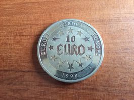 Medaille 10 Euro 1998 versilbert