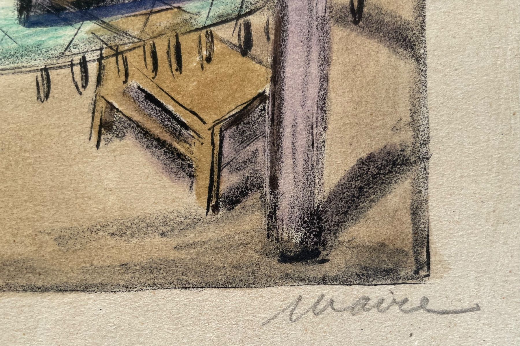 Grafiken & Lithographien: F. Maire lithographie filets et pêcheurs – Gebraucht aus Biel/Bienne von galaq 2