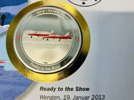 Patrouille Suisse  Numisbrief versilberte Medaille 2013