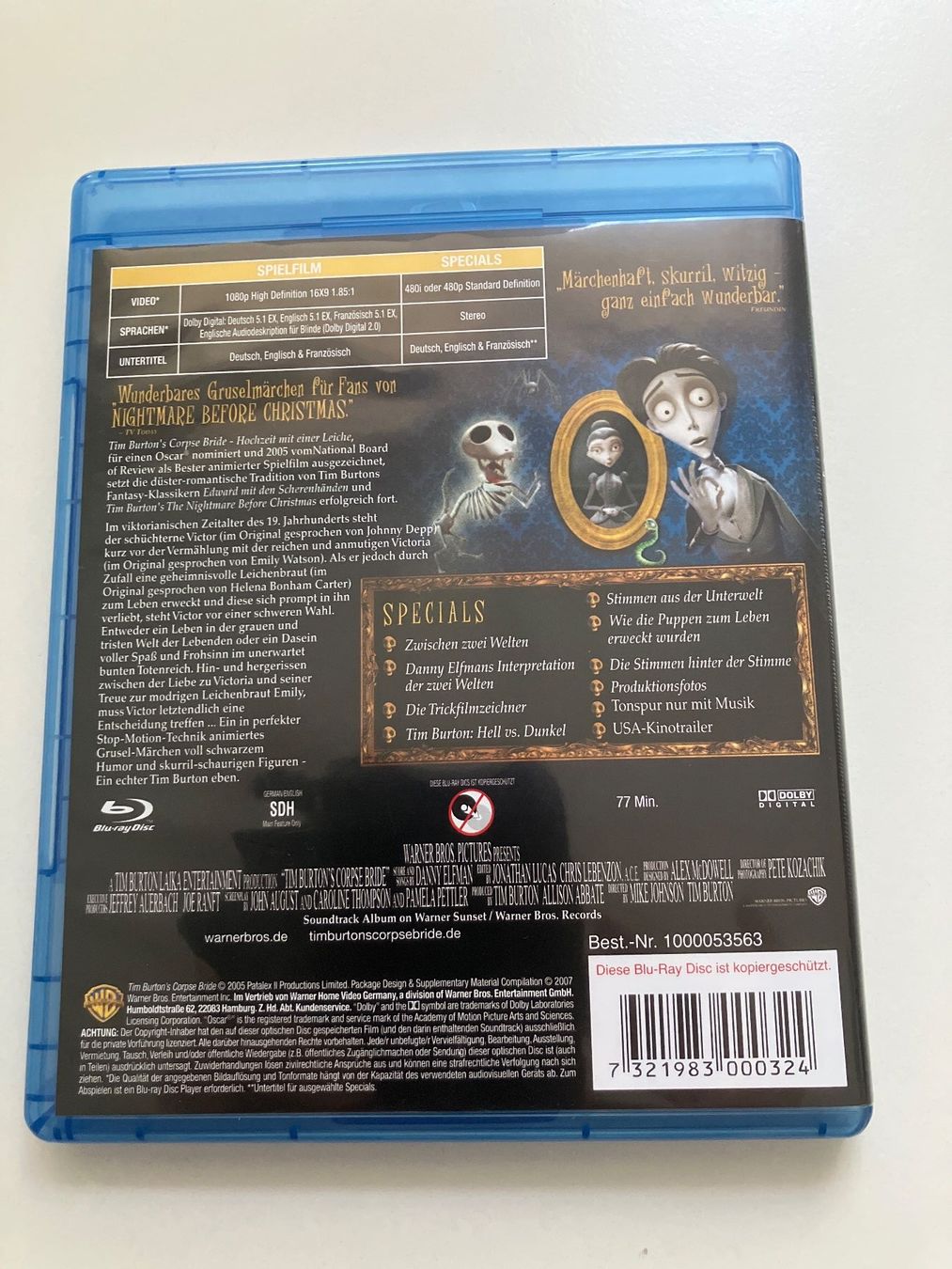 Alle DVDs: Corpse Bride - Hochzeit mit einer Leiche [Blu-ray] – Gebraucht aus Arbon von Sugofresser 1