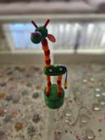 Drücktier Holz Giraffe Spielzeug