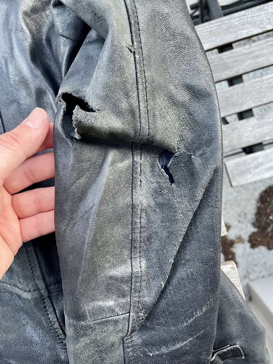 Massimo Dutti Giacche: Massimo Dutti Lederjacke, Echtleder, M, dunkelblau/schwarz – Usato da Zürich venduto da Carlajimena 6
