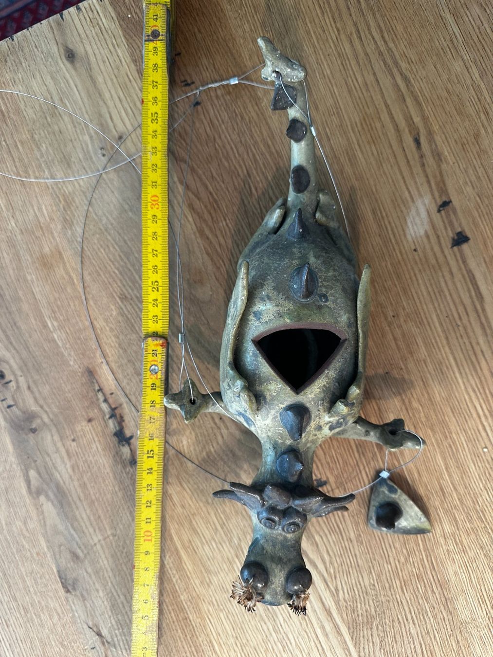 Statuette: Gartenlampe als Drache (oder in Drachenform) – Usato da Stäfa venduto da deebeecee 1