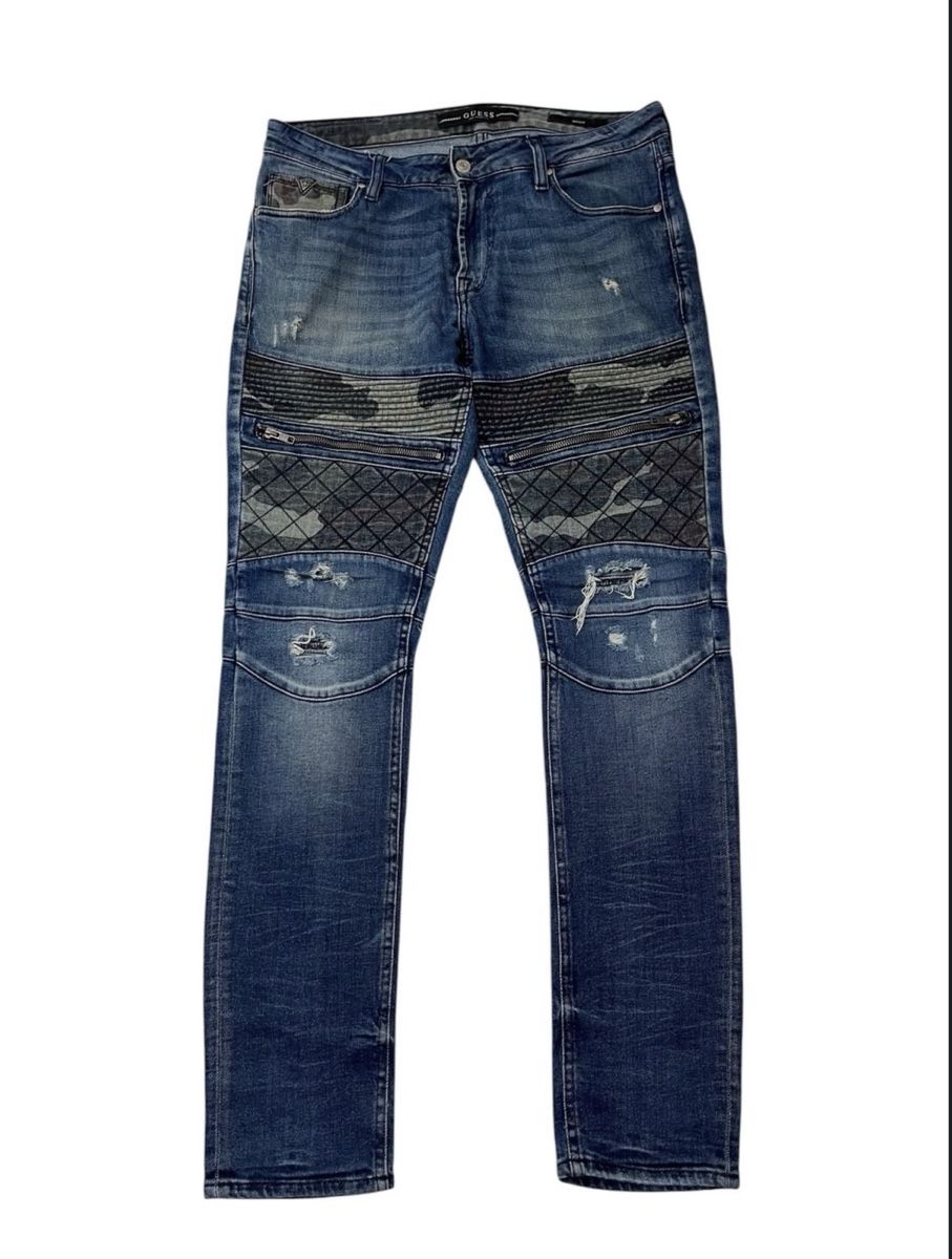 Guess Jeans: GUESS 2000s Camo Biker Jeans – Usato da Adliswil venduto da mikkital 4