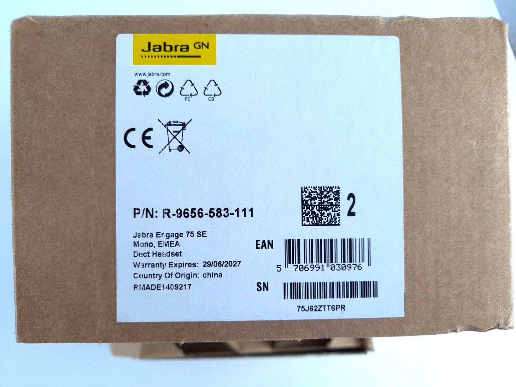Cuffie: JABRA Engage 75 SE Mono Headset – Nuovo (secondo la descrizione) da Liebefeld venduto da Restwert_Liebefeld 1