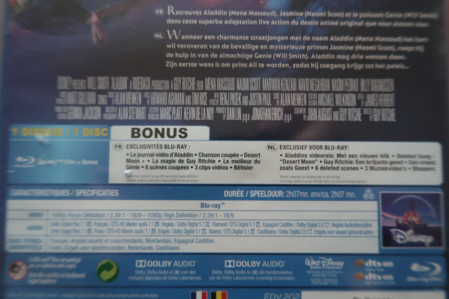 Tous les DVDs: Blu-ray ALADDIN   Français Anglais – D'occasion à Porrentruy par tupatup 4