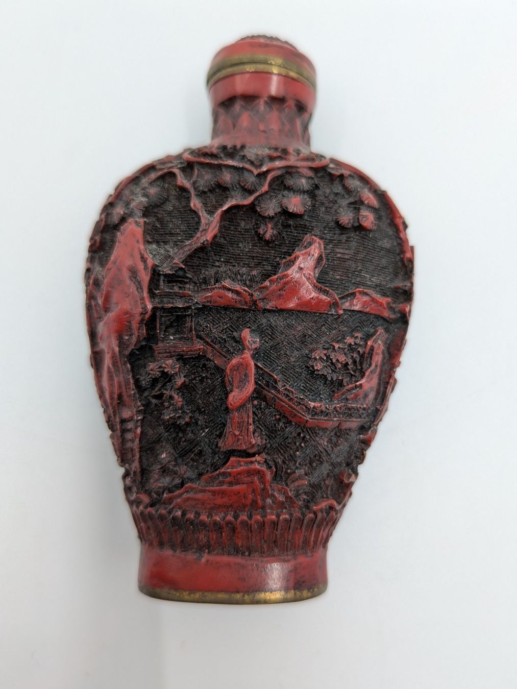 Sculture & Statue: Chinesisches Rotlack Schnupftabakfläschen Snuff bottle – Usato da Emmen venduto da Brockofsky 2