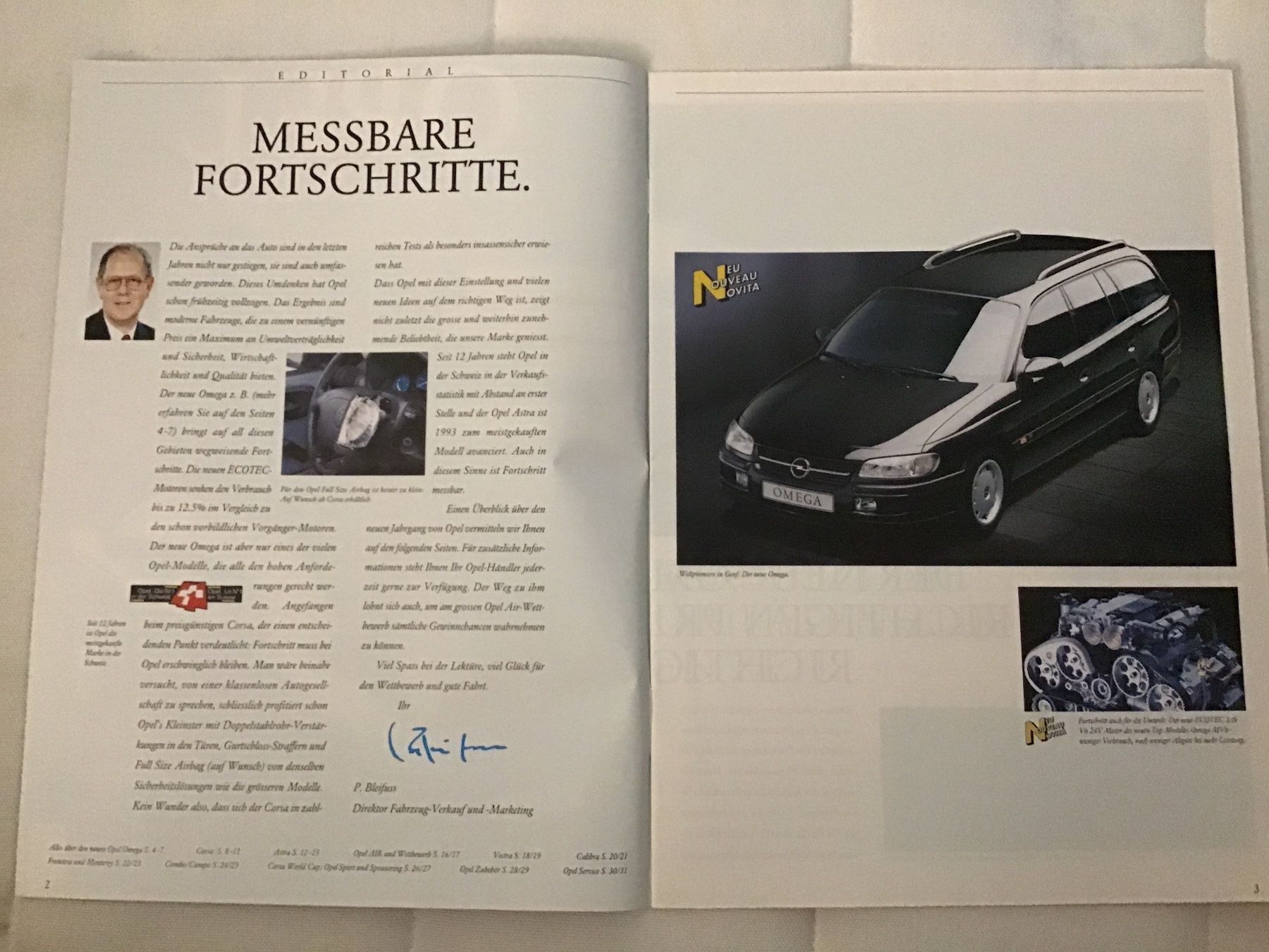 Opel Documenti: Opel Programm Verkaufsprospekt 1994 32 Seiten – Usato da Scherzingen venduto da Starseller62 1