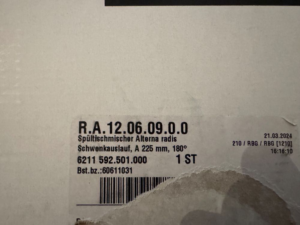 Spültischmischer Alterna radis verchromt 4